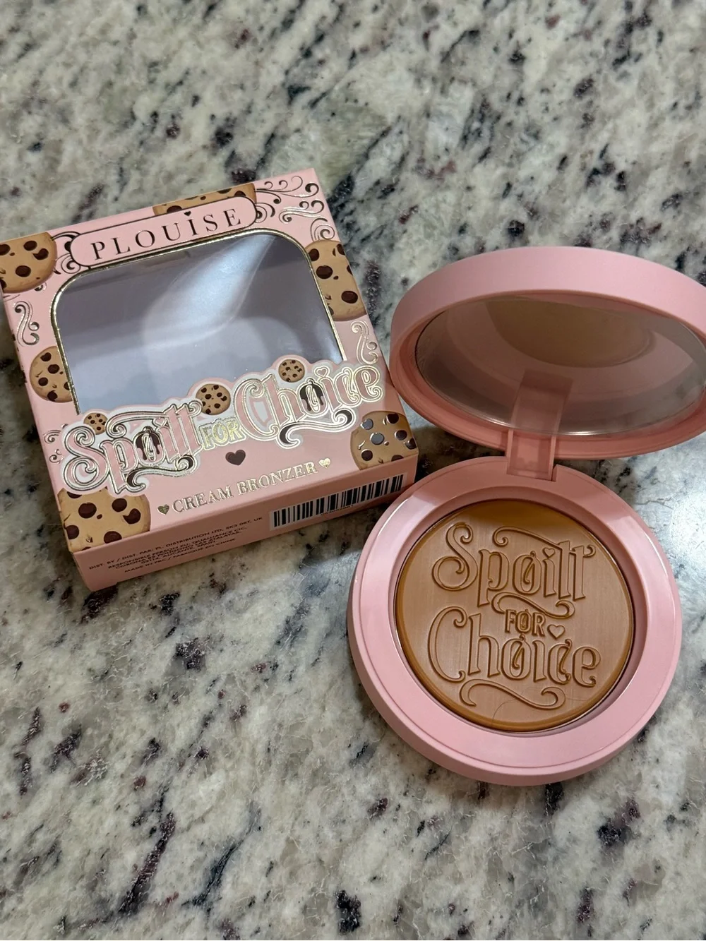 Spoilt For Choice Bronzer & Brush Set - Pink & Brown Packaging. New in Box